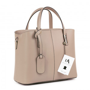 Geanta dama din piele naturala DiAmanti Melania Roz Nude